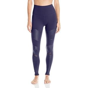Alo Yoga Navy Blue Moto Leggings